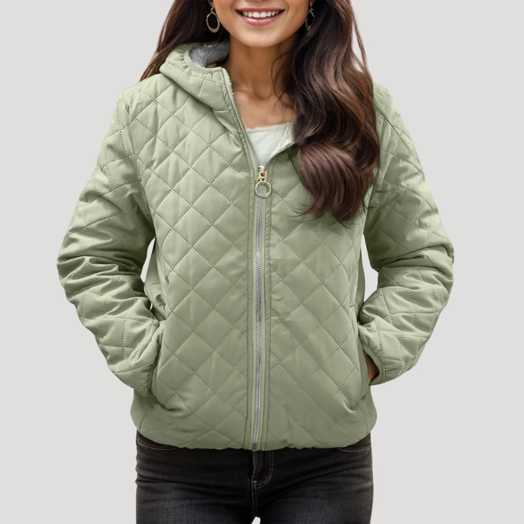 Rosgrove | Women - Stylish Quilted Puffer Jacket - Hooded Style