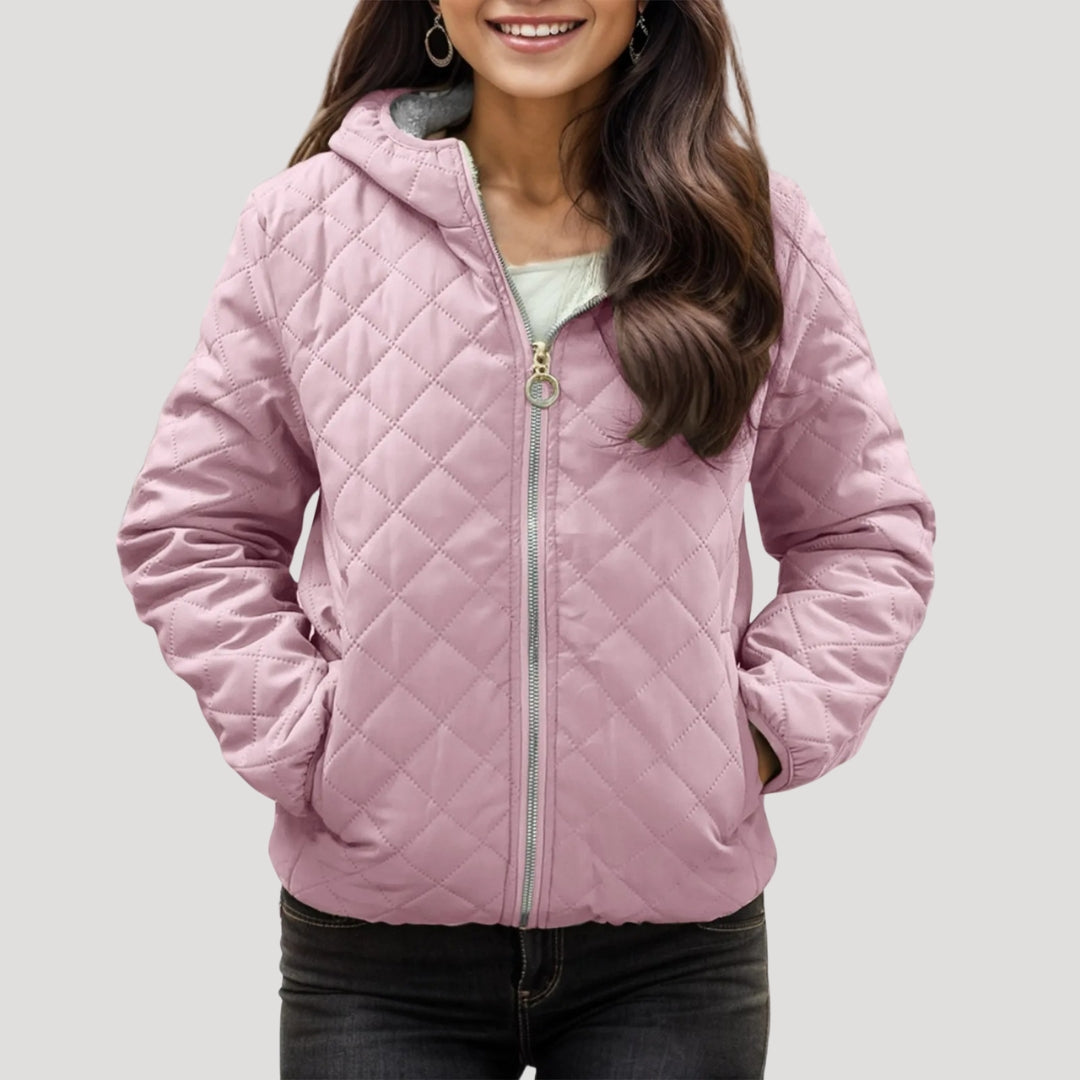 Rosgrove | Women - Stylish Quilted Puffer Jacket - Hooded Style
