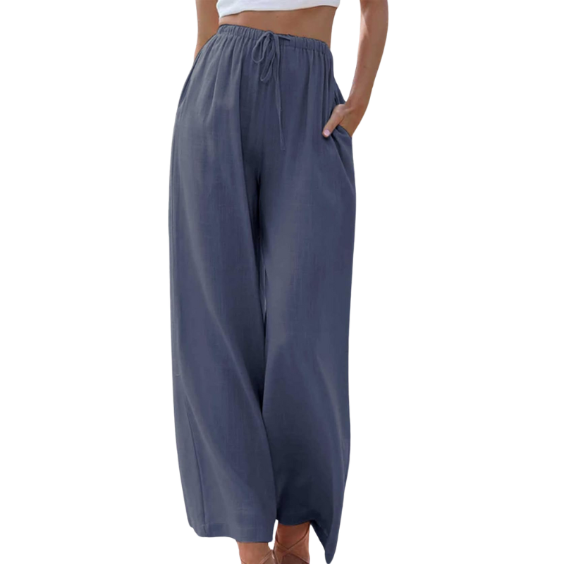Rosgrove | Women - Elegant Trousers - Cotton and Linen Blend