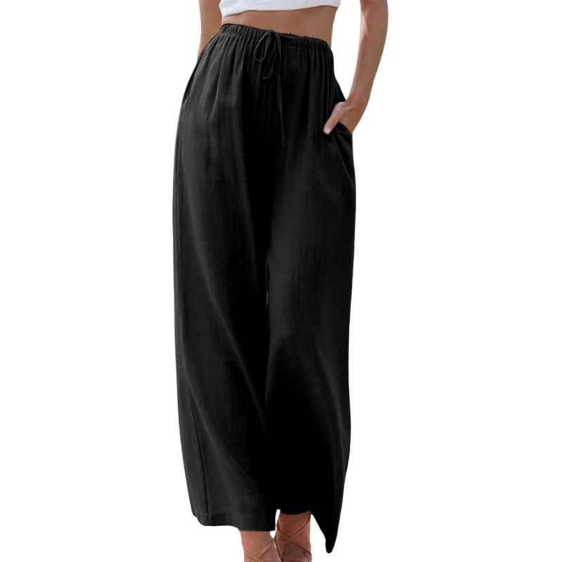 Rosgrove | Women - Elegant Trousers - Cotton and Linen Blend