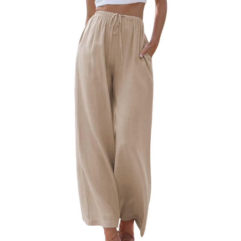 Rosgrove | Women - Elegant Trousers - Cotton and Linen Blend