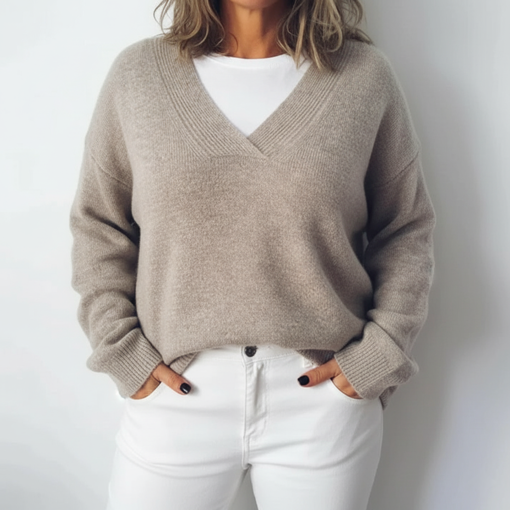 Rosgrove | Women - Oversized Knit V-Neck Jumper