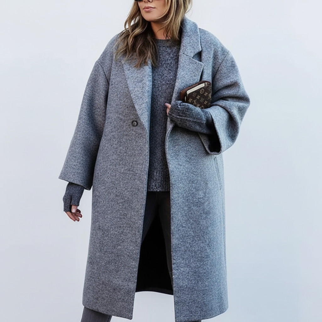 Rosgrove | Women - Long Coat Plus Size - Wool Blend