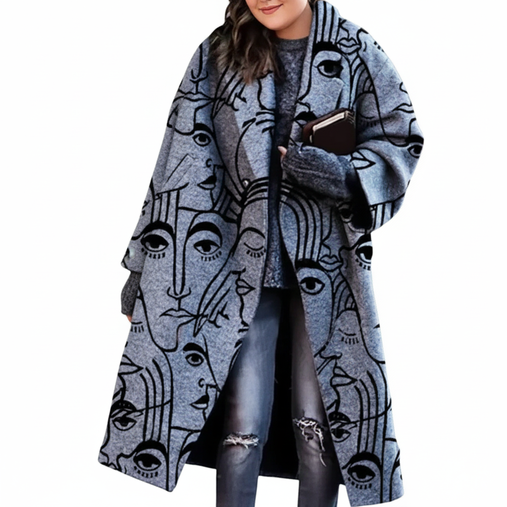Rosgrove | Women - Long Coat Plus Size - Wool Blend