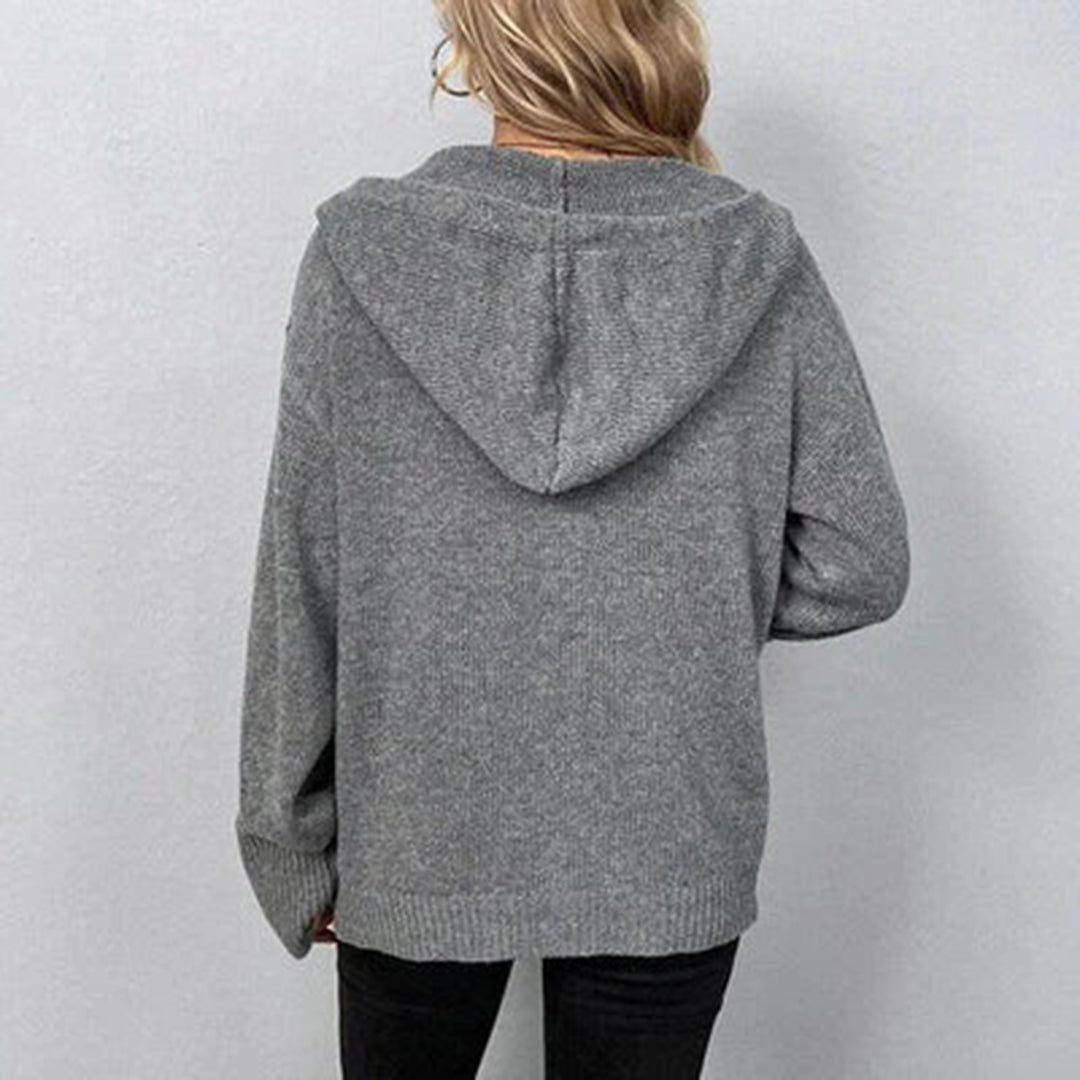 Rosgrove | Women - Hooded Knit Cardigan - Cozy Stylish