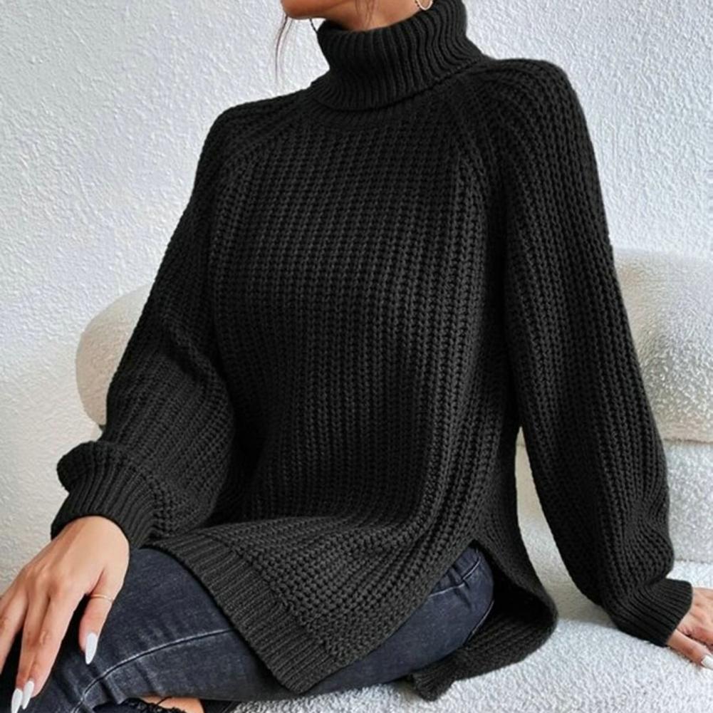 Rosgrove | Women - Ribbed Knit Turtleneck Jumper - Loose Fit
