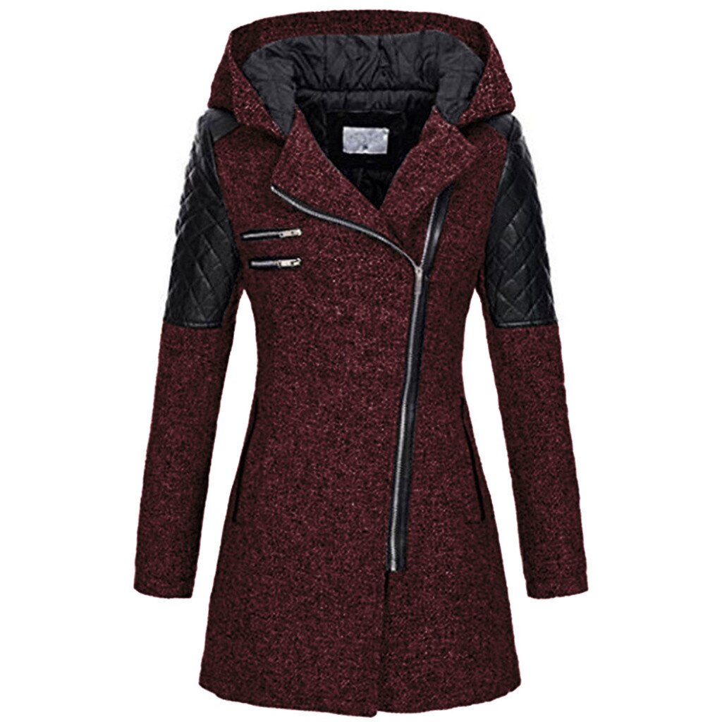 Rosgrove | Women - Asymmetric Zip Coat - Quilted Panels
