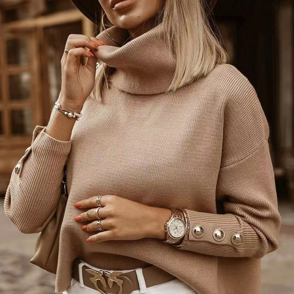 Rosgrove | Women - Relaxed Fit Turtleneck Jumper - Fine Knit Wool