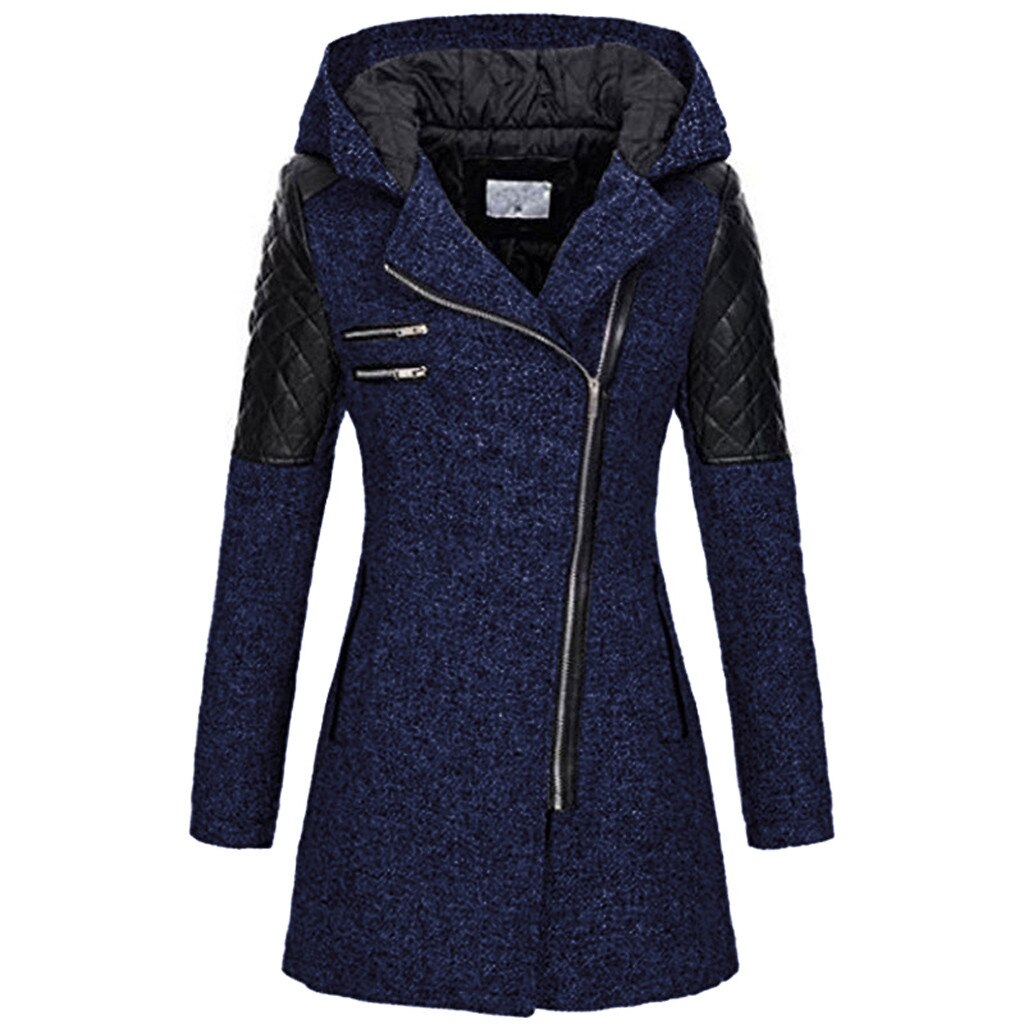 Rosgrove | Women - Asymmetric Zip Coat - Quilted Panels