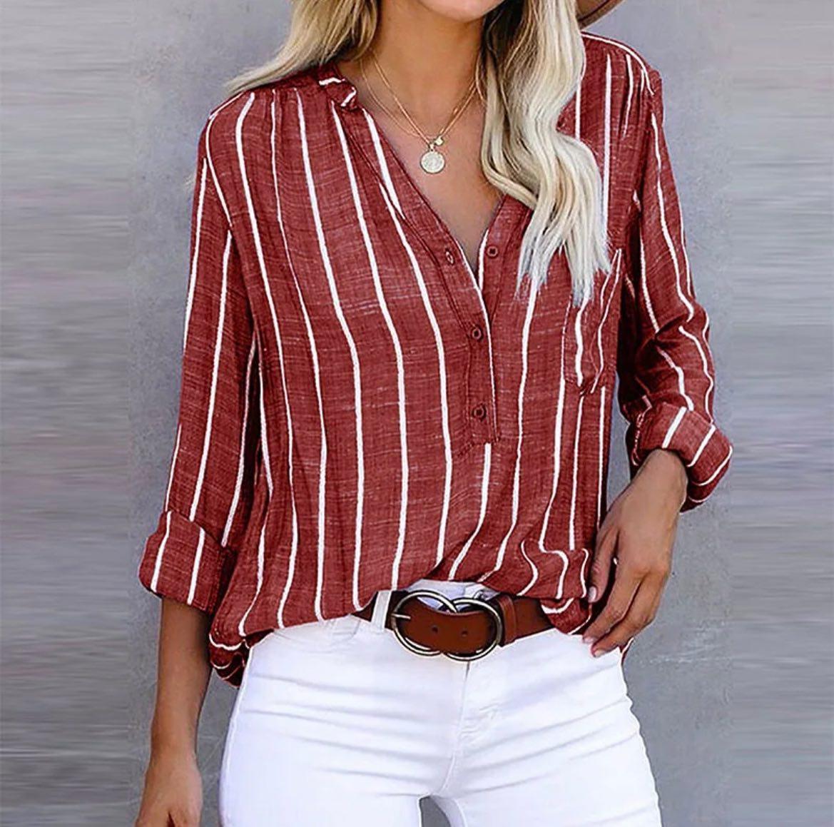 Rosgrove | Women - Blouse - Striped - Elegant & Light