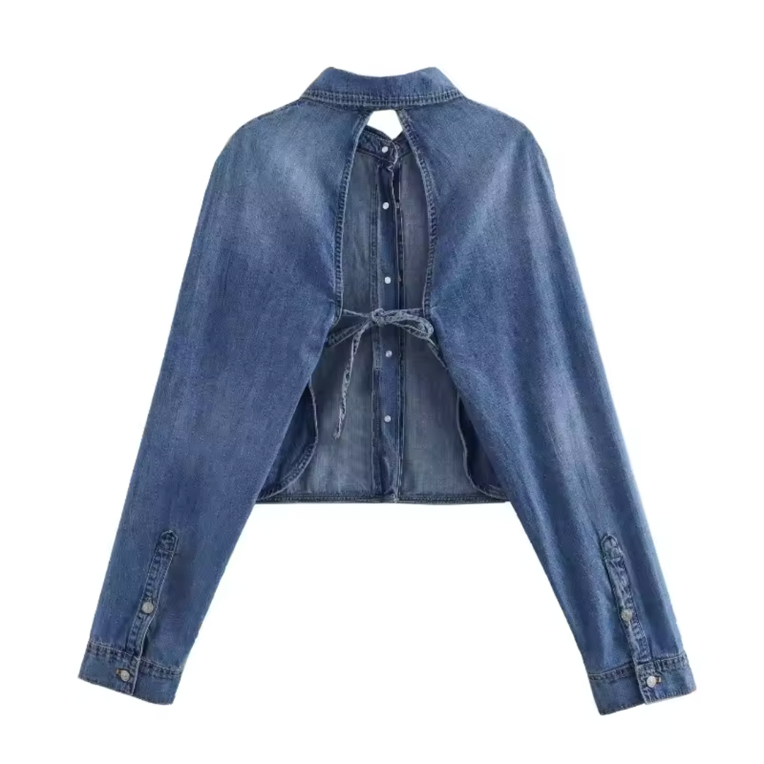 Rosgrove | Women - Backless Long Sleeve Jacket - Stylish Design