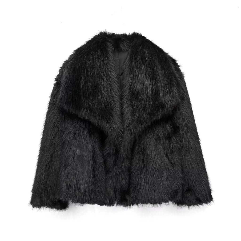 Rosgrove | Women - Elegant Faux Fur Jacket - Cosy Style