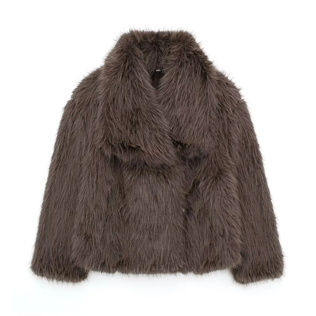 Rosgrove | Women - Elegant Faux Fur Jacket - Cosy Style