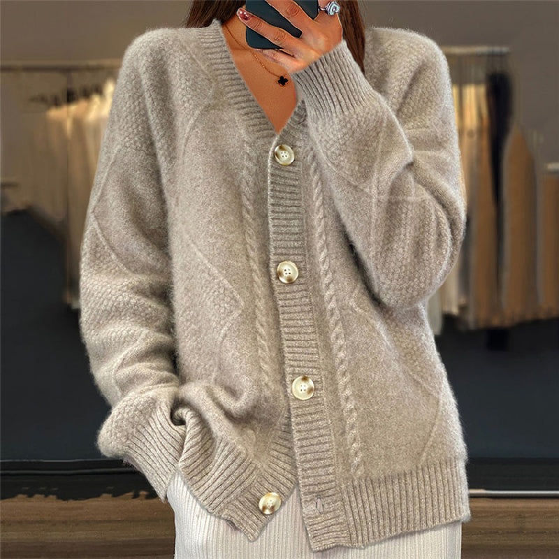 Rosgrove | Women - Knitted Long Sleeve Cardigan - Button Front
