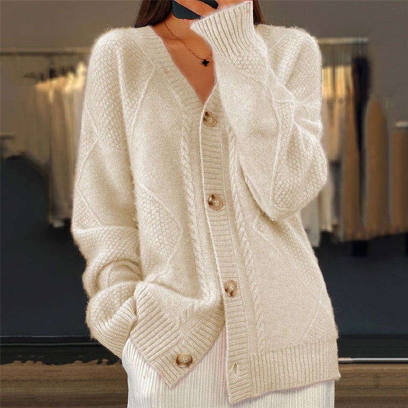 Rosgrove | Women - Knitted Long Sleeve Cardigan - Button Front
