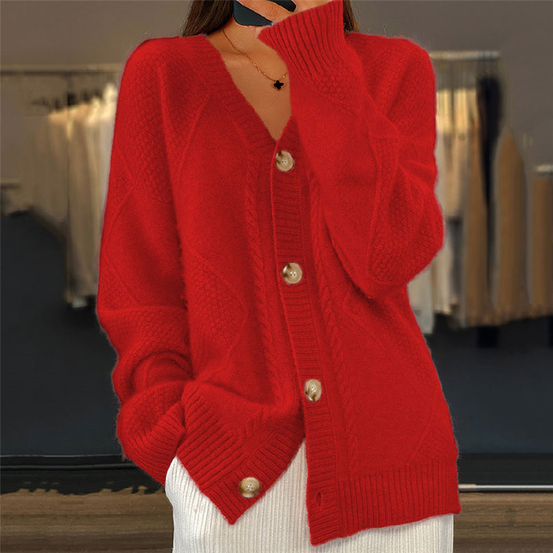 Rosgrove | Women - Knitted Long Sleeve Cardigan - Button Front