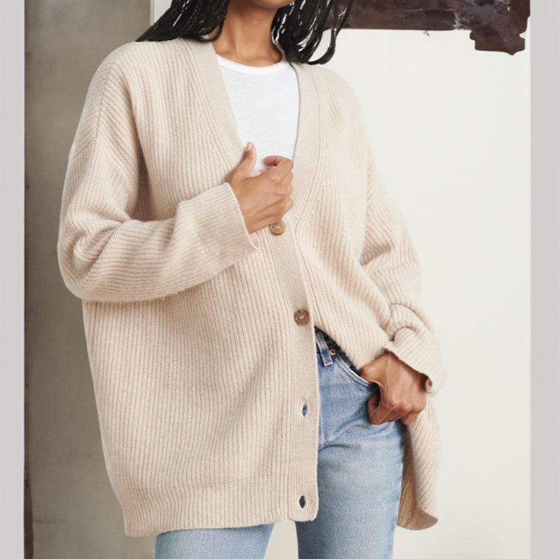Rosgrove | Women - Oversized Cardigan - Ribbed Knit