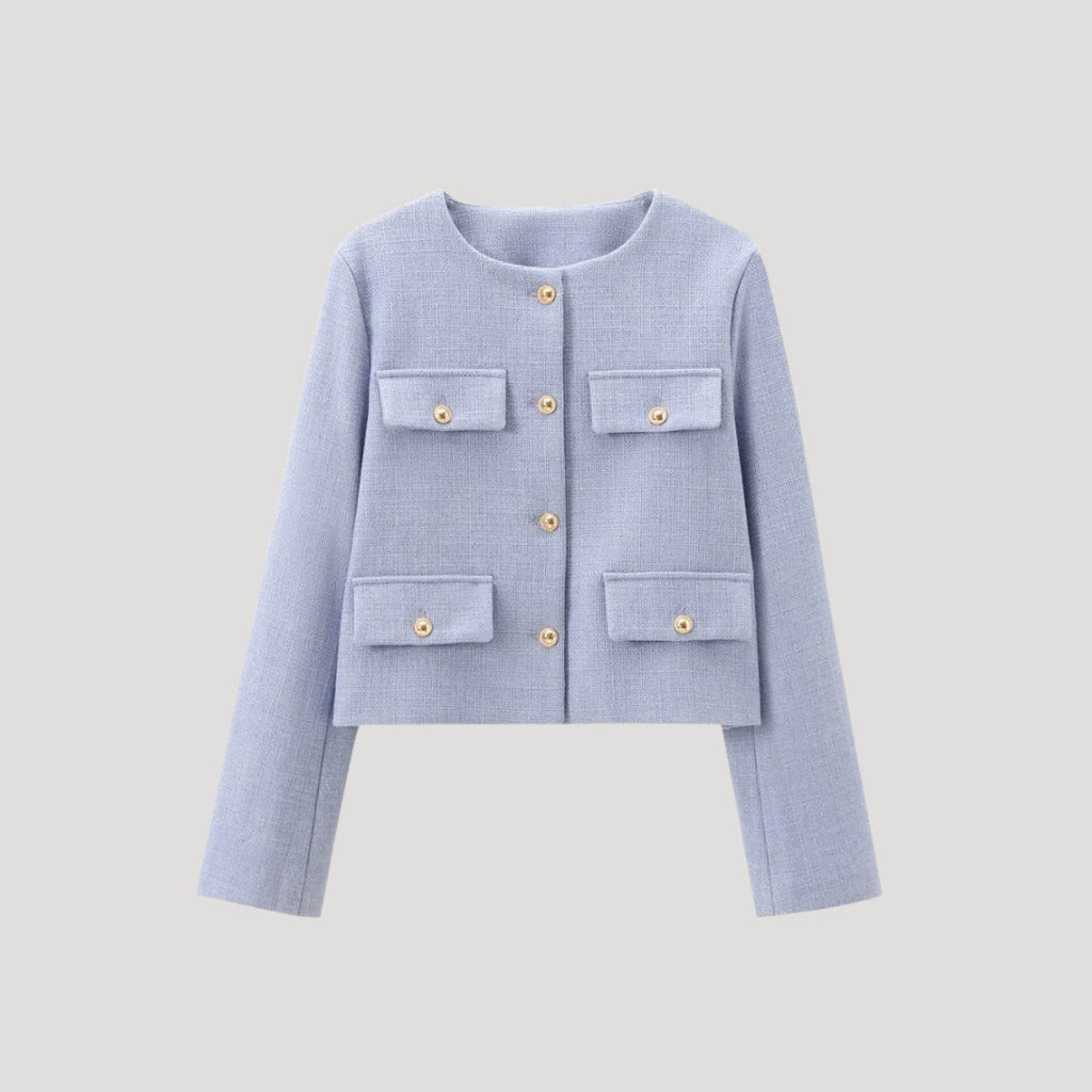 Rosgrove | Women - Cropped Cardigan with Pockets - Button-Up