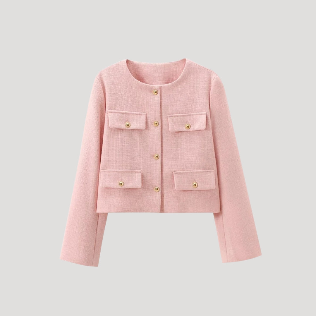 Rosgrove | Women - Cropped Cardigan with Pockets - Button-Up