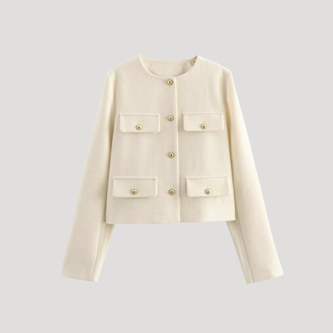 Rosgrove | Women - Cropped Cardigan with Pockets - Button-Up
