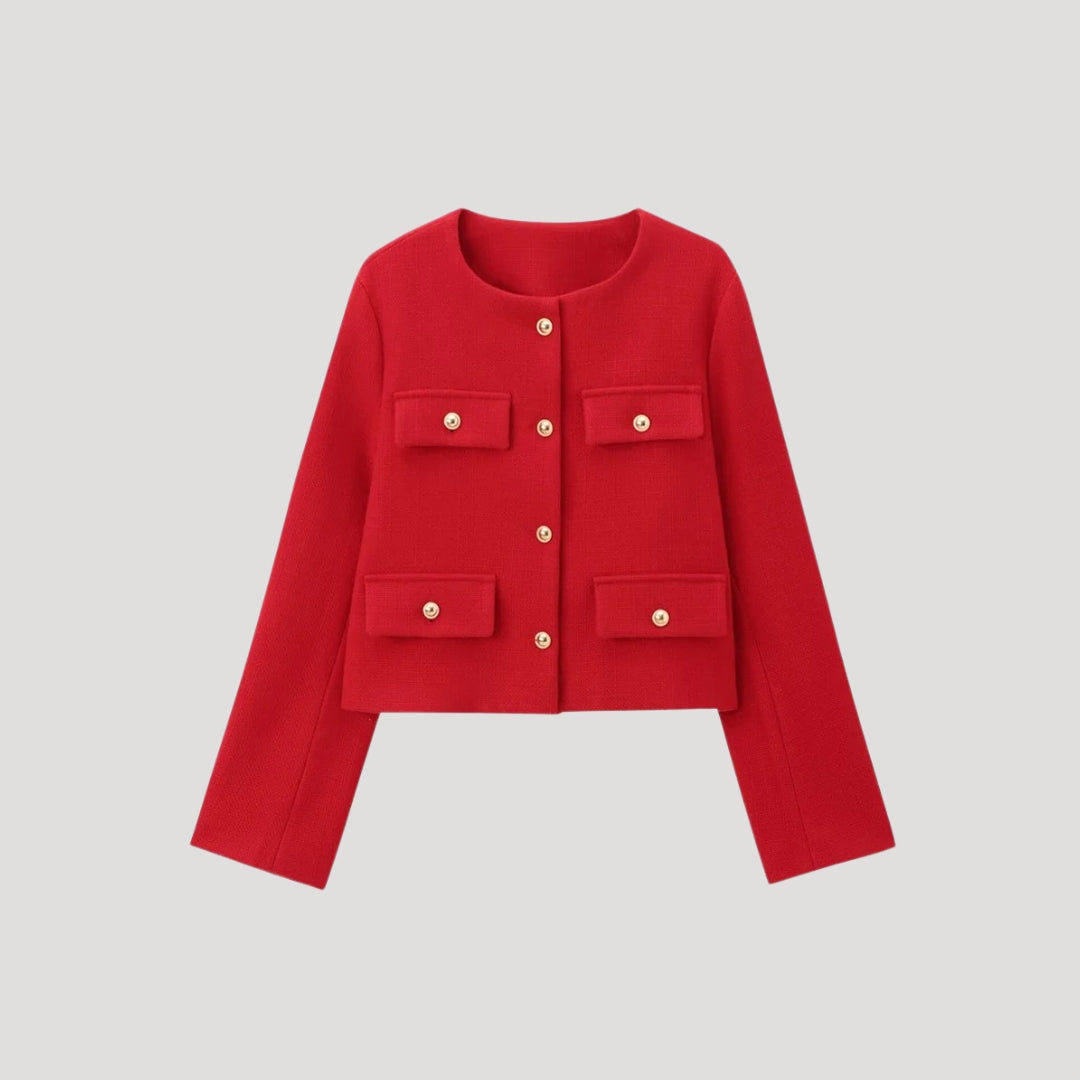Rosgrove | Women - Cropped Cardigan with Pockets - Button-Up
