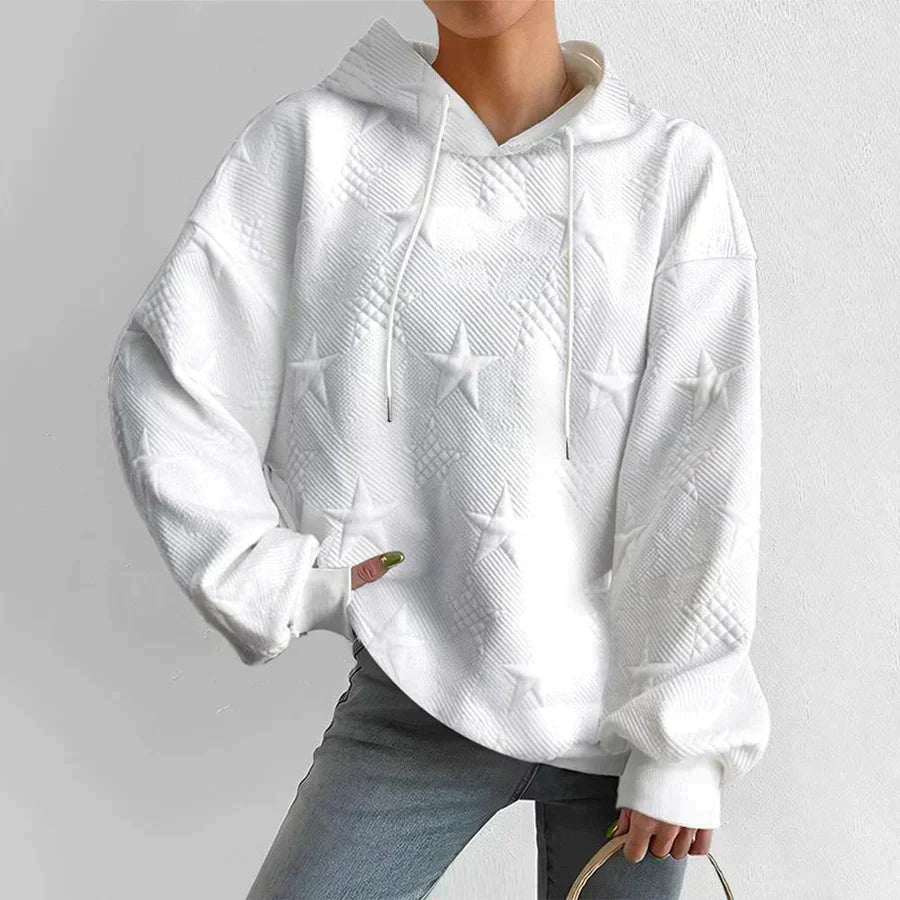 Rosgrove | Women - White Knitted Hoodie - Long Sleeve