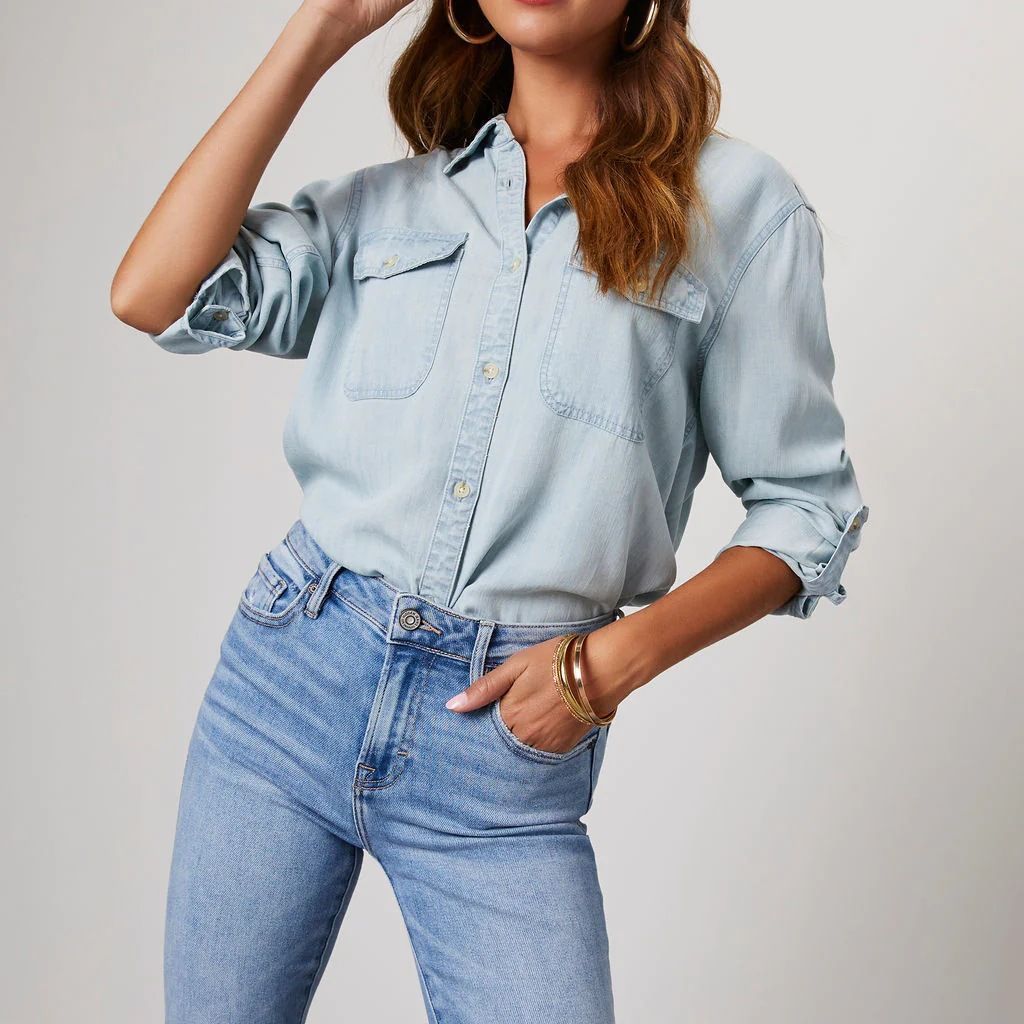 Rosgrove | Women - Long Sleeve Denim Shirt - Relaxed Fit