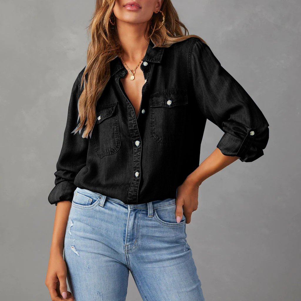 Rosgrove | Women - Long Sleeve Denim Shirt - Relaxed Fit