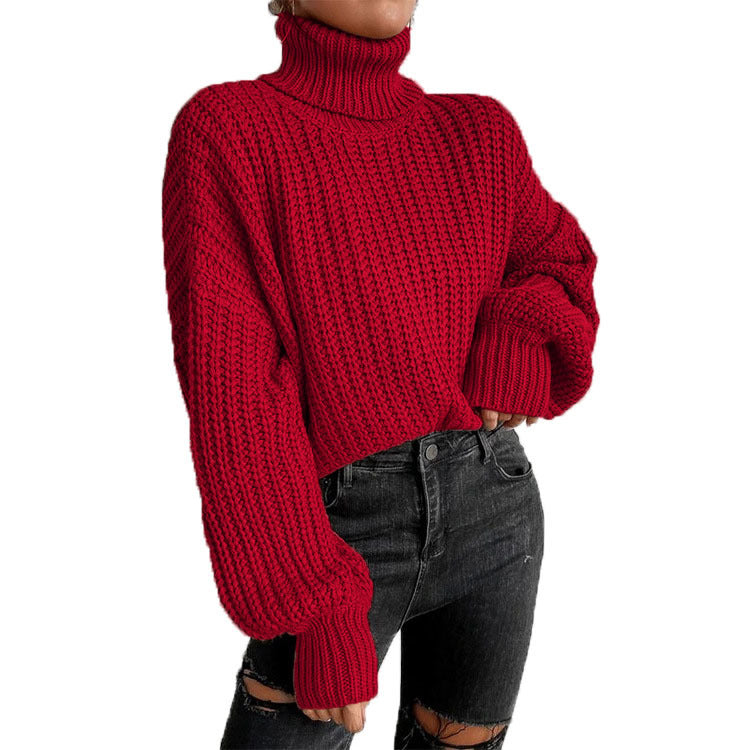 Rosgrove | Women - Chunky High Collar Knit Jumper - Casual Style