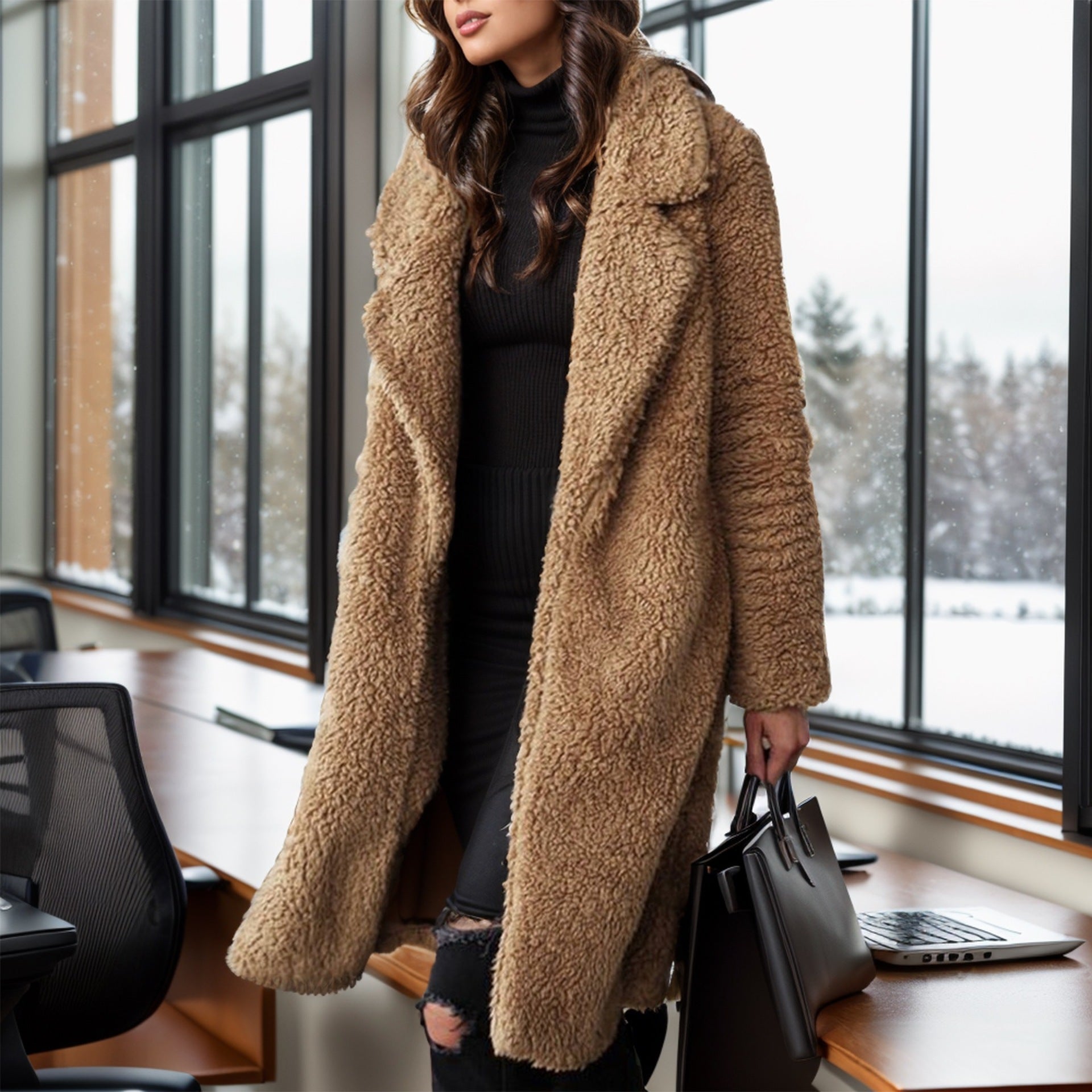 Rosgrove | Women - Oversized Teddy Coat with Lined Collar