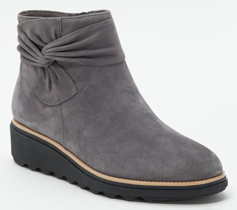 Rosgrove | Women - Pleated Wedge Ankle Boots - Non-Slip Sole