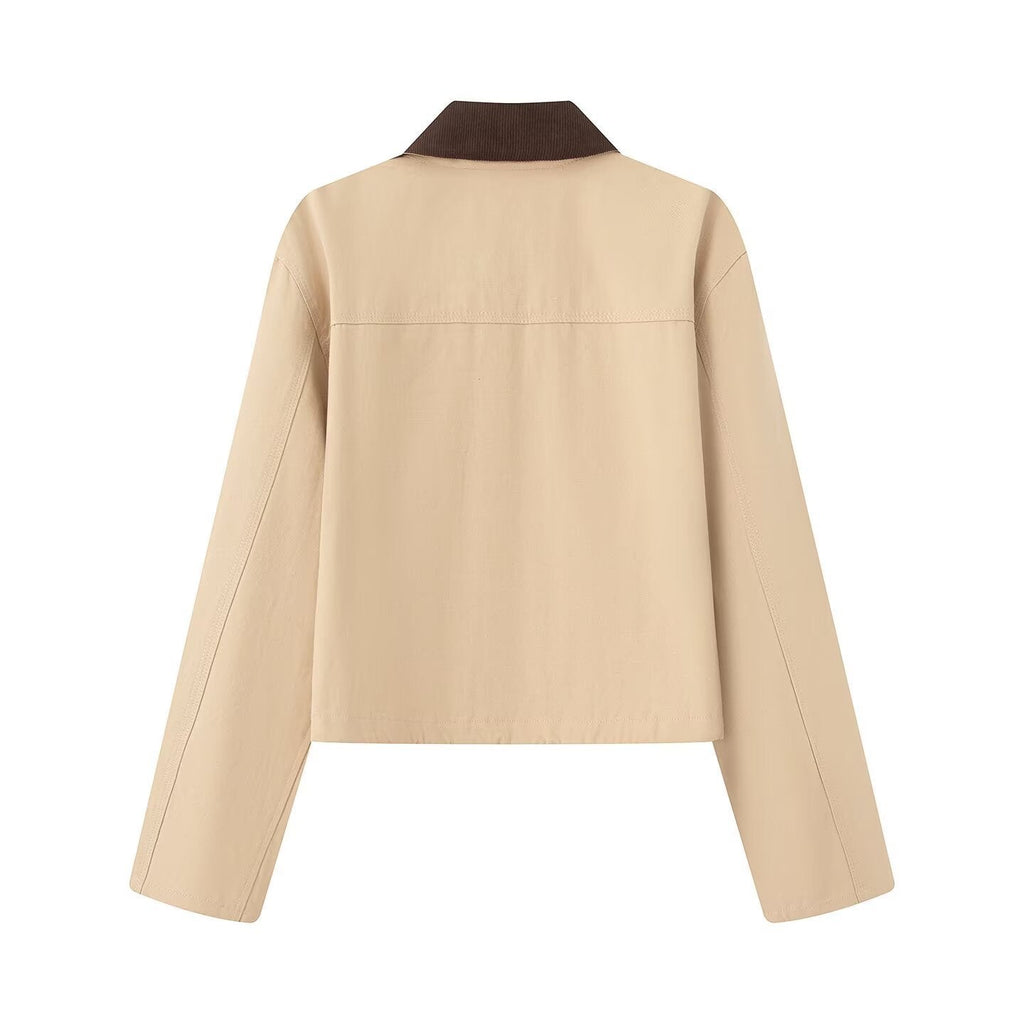 Rosgrove | Women - Casual Jacket with Contrast Collar & Pockets