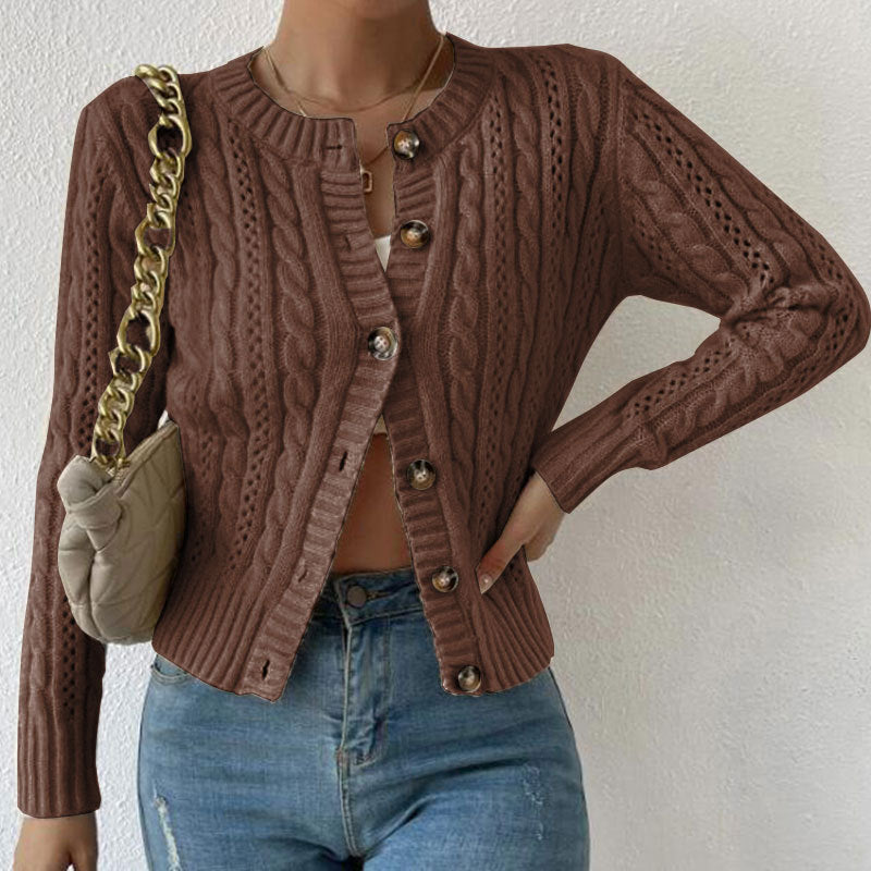 Rosgrove | Women - Cable Knit Cardigan - Button Closure