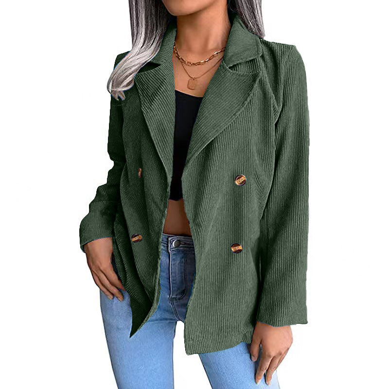 Rosgrove | Women - Corduroy Jacket - Double Button Placket