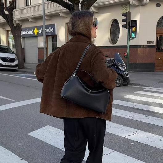 Rosgrove | Women - Oversized Teddy Jacket - Button Closure