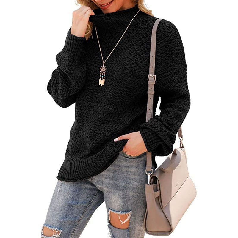 Rosgrove | Women - Comfy Chunky Knit Jumper - High Collar