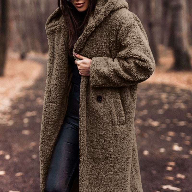 Rosgrove | Women - Stylish Long Hooded Coat - Warm Design