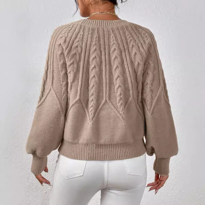 Rosgrove | Women - Cable Pattern Knitted Jumper - Wide Cut
