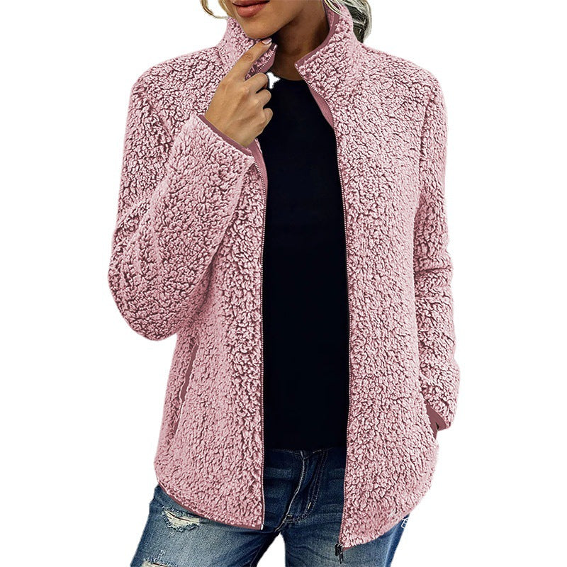 Rosgrove | Women - Fluffy Fleece Jacket - High Collar