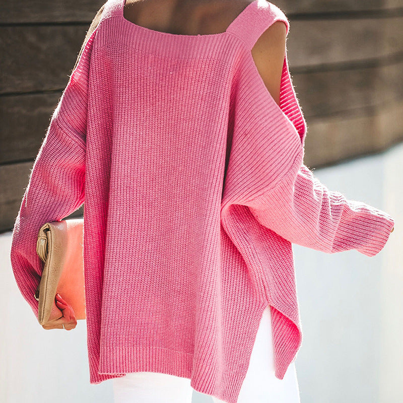 Rosgrove | Women - Knitted Jumper - Asymmetric Neckline Design