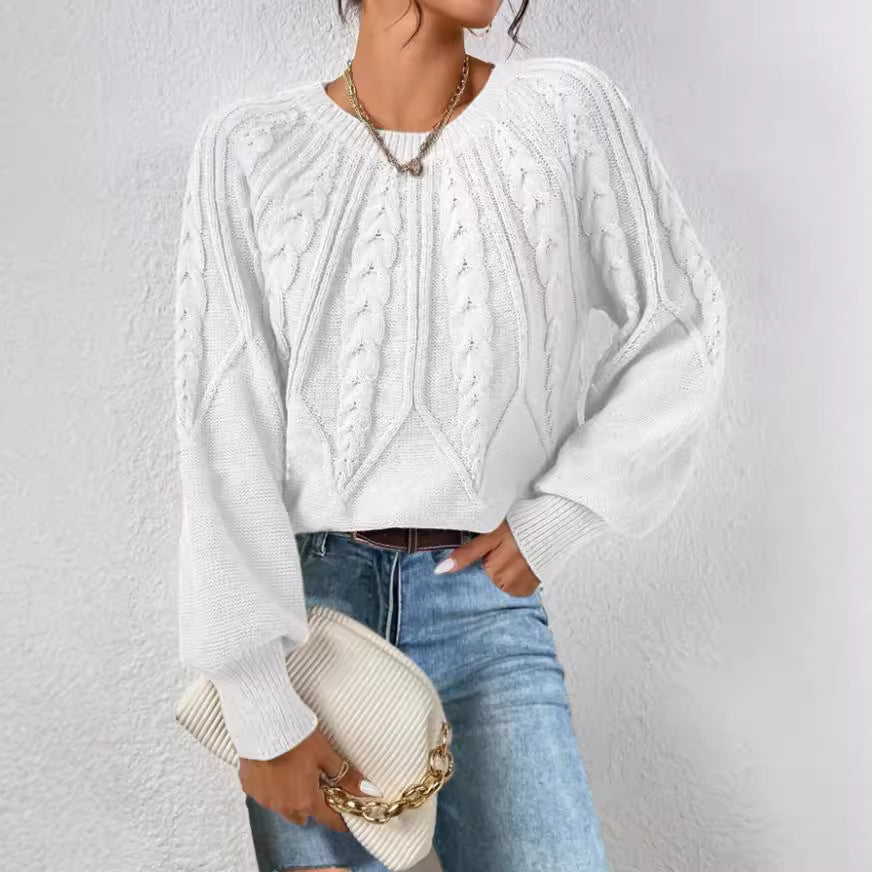 Rosgrove | Women - Cable Pattern Knitted Jumper - Wide Cut