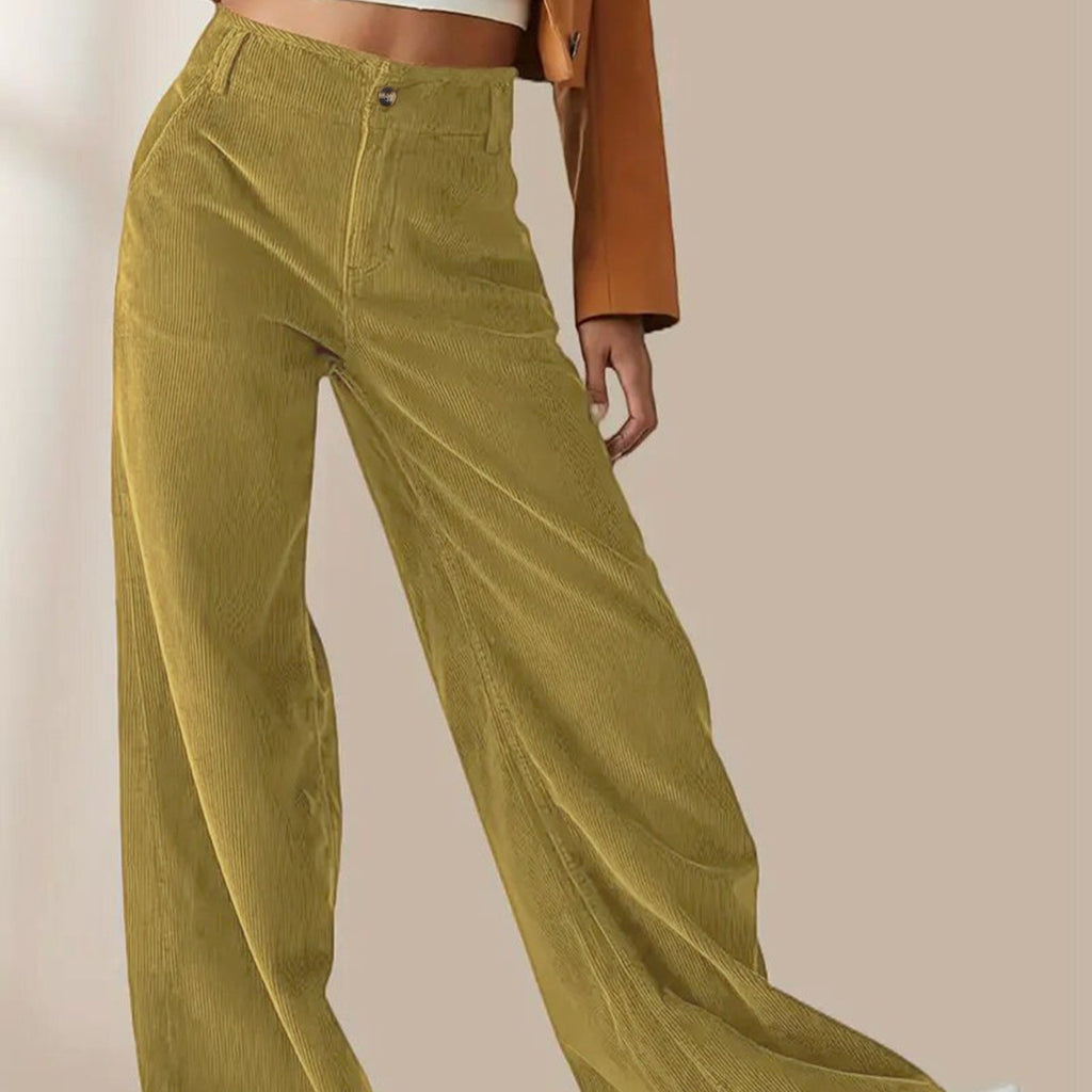 Rosgrove | Women - Wide Leg Corduroy Trousers - Casual Style