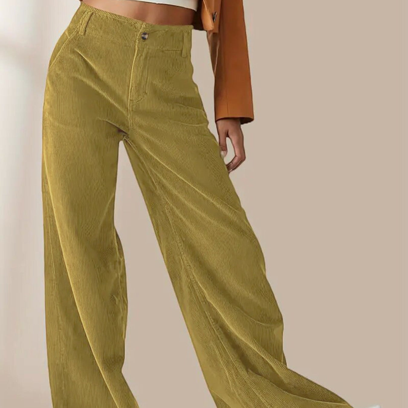 Rosgrove | Women - Wide Leg Corduroy Trousers - Casual Style