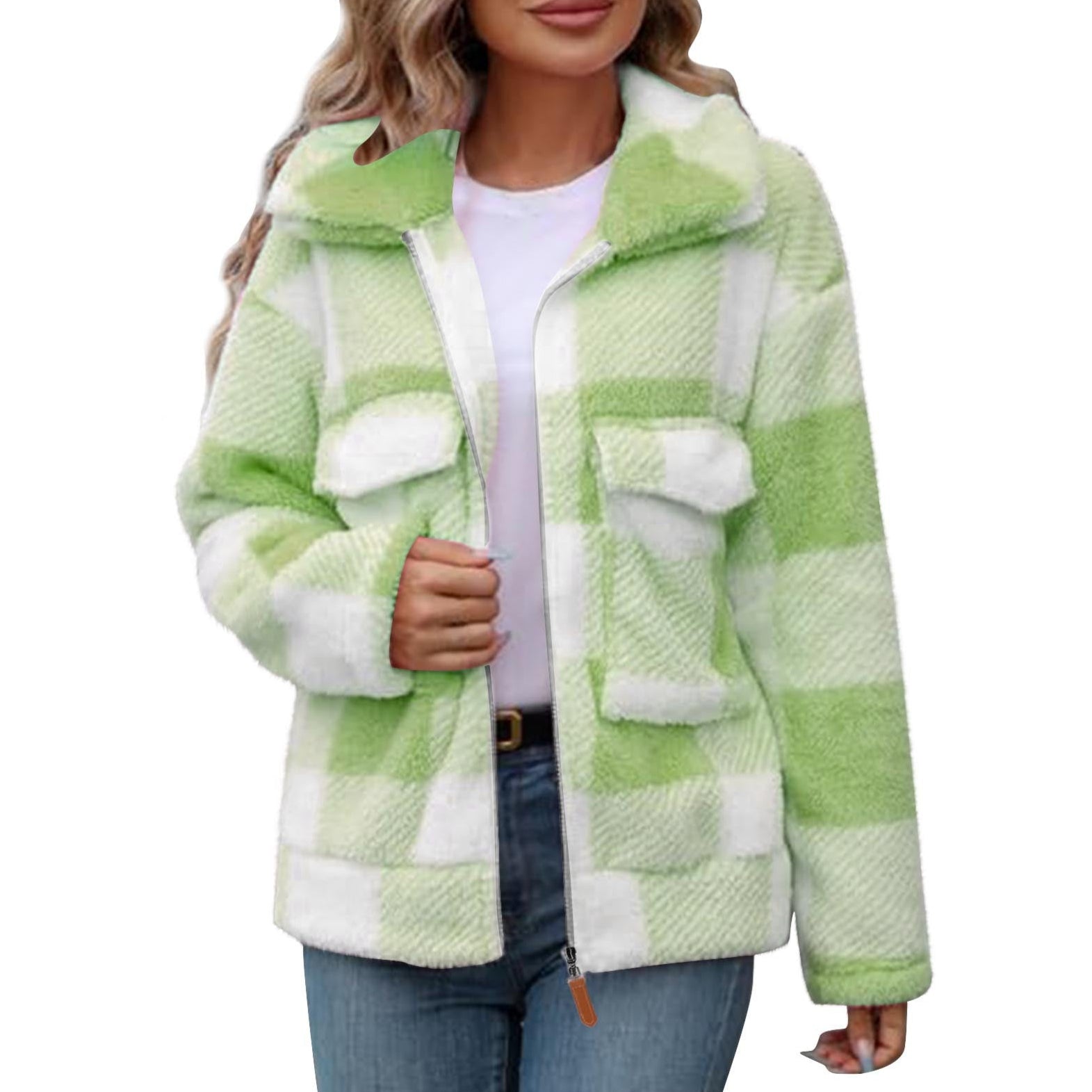 Rosgrove | Women - Fleece Jacket - Check Pattern