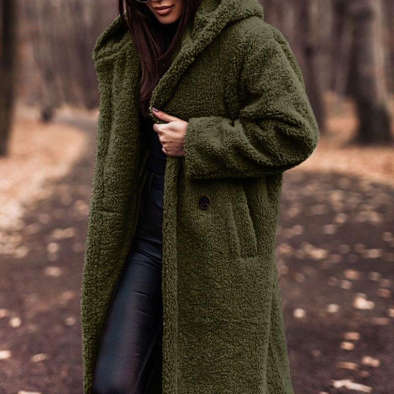 Rosgrove | Women - Stylish Long Hooded Coat - Warm Design