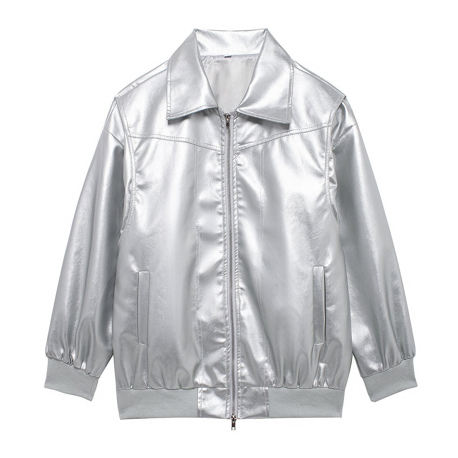 Rosgrove | Women - Faux Leather Jacket - Elastic Cuffs