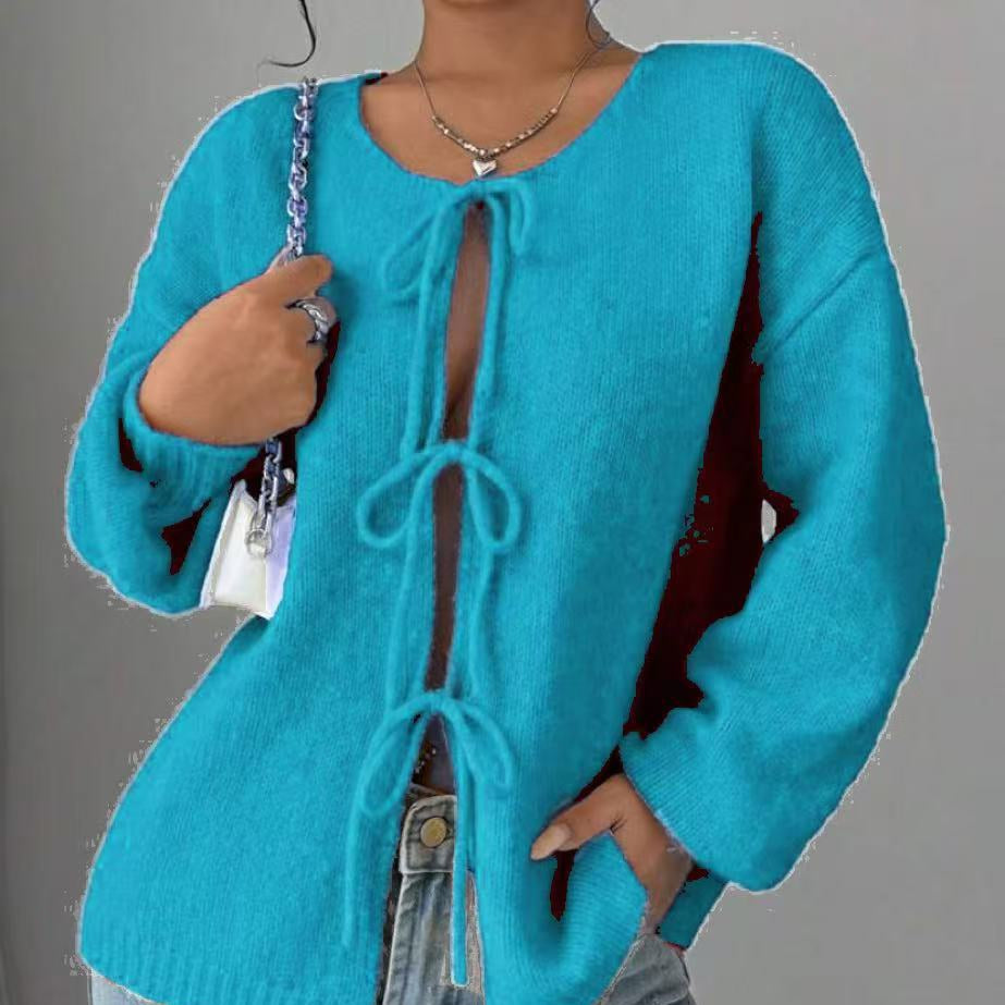 Rosgrove | Women - Oversized Knitted Lace-Up Jumper