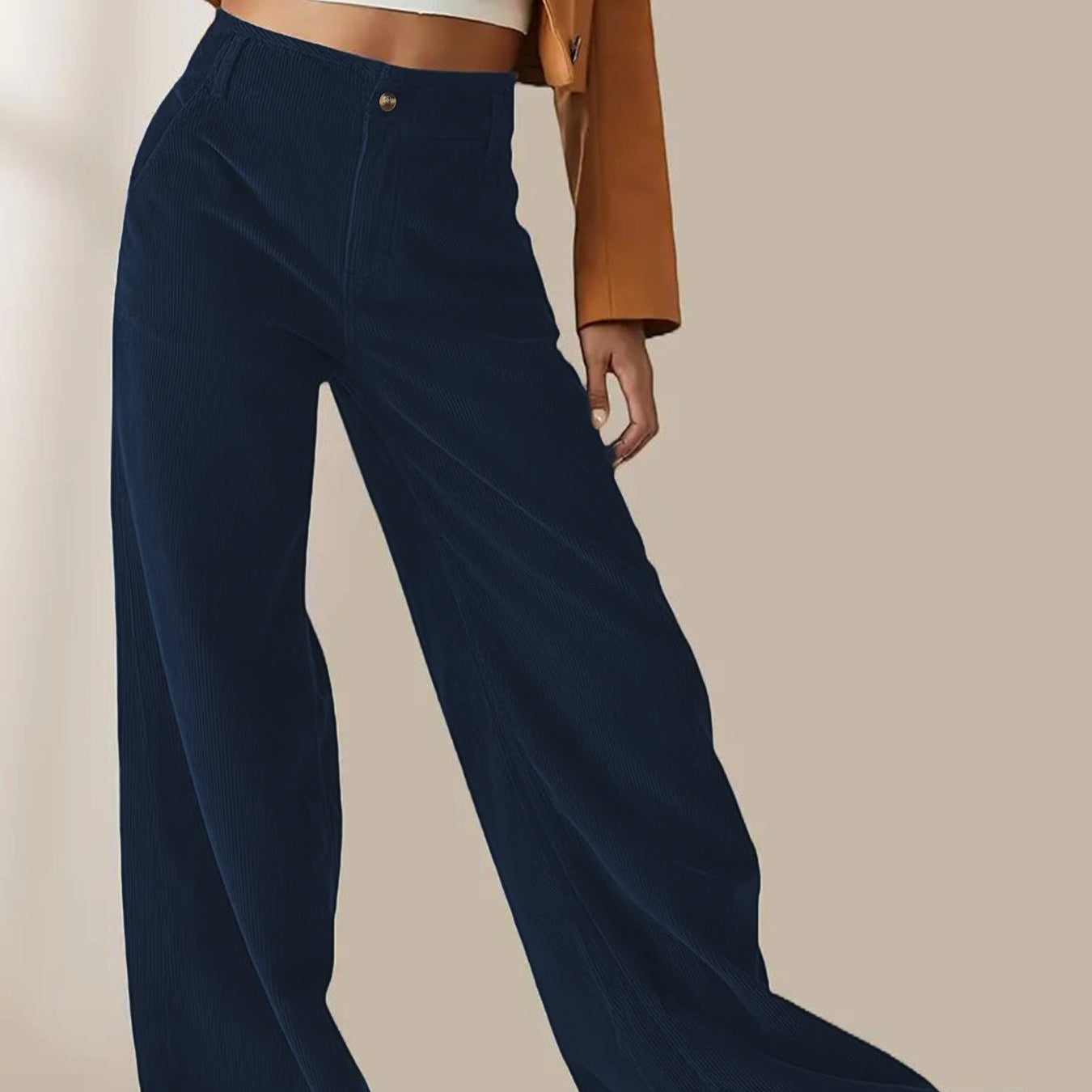 Rosgrove | Women - Wide Leg Corduroy Trousers - Casual Style