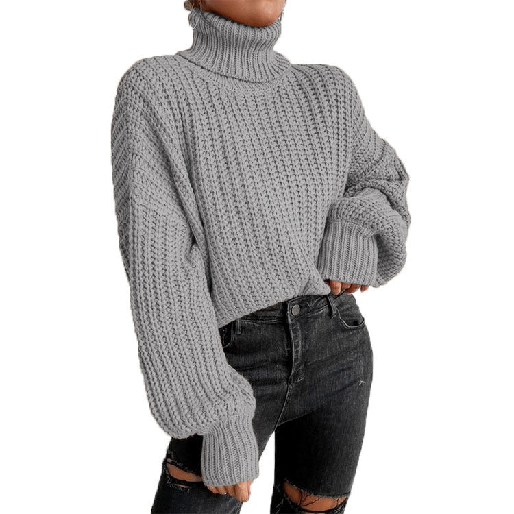 Rosgrove | Women - Chunky High Collar Knit Jumper - Casual Style
