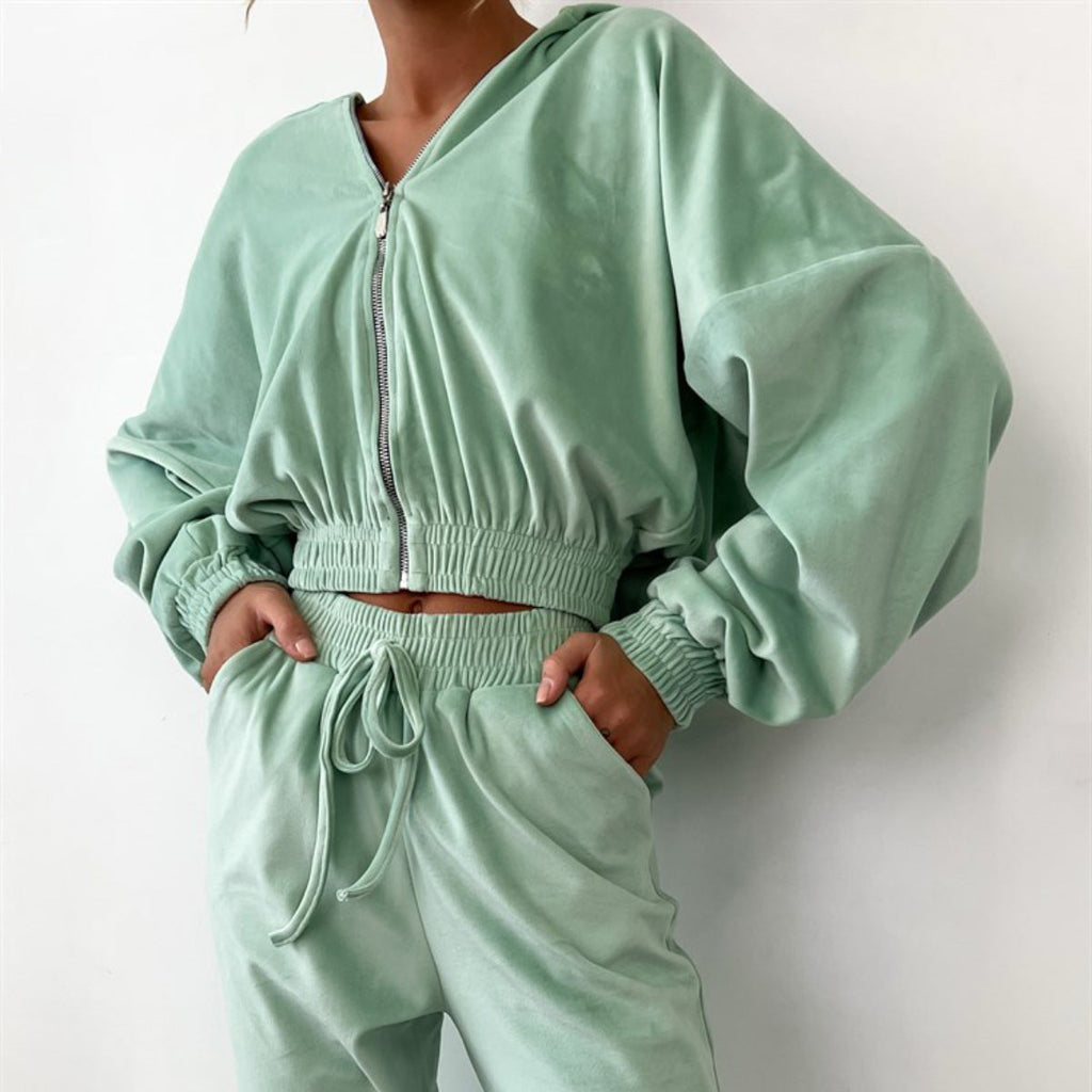 Rosgrove | Women - Fleece Tracksuit with Hood & Elastic Waistband